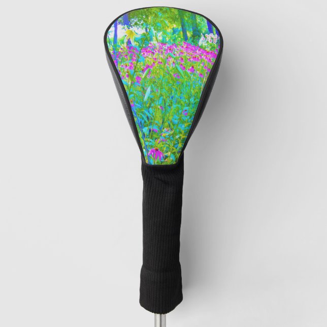 Aqua Blue Impressionistische Gartenanlage Landscha Golf Headcover (Vorderseite)