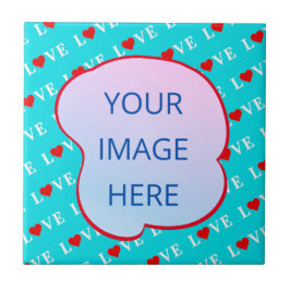 Aqua Blue LIEBE Moderner Chic Fliese