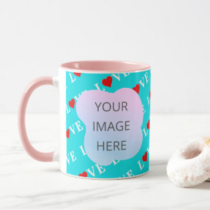 Aqua Blue LIEBE Tasse