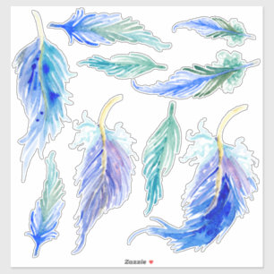 Aqua Blue Lila Green Aufkleber