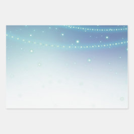 Aqua Blue Mermaid Sparkle Geschenkpapier Set