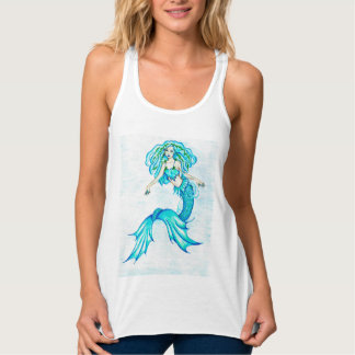 Aqua Blue Mermaid Tank Top