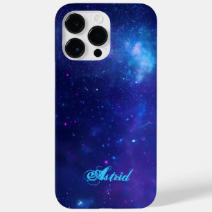 Aqua Blue Milky Way Galaxy Personalisiert Celestia Case-Mate iPhone 14 Pro Max Hülle