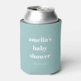Aqua Blue Minimalist Cute Custom Baby Shower Dosenkühler
