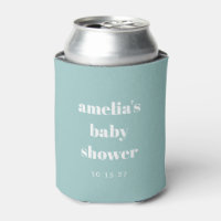 Aqua Blue Minimalistische Niedliche Babydusche