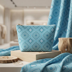 Aqua Blue Mint Aquamarin Türkis Ethnic Boho Muster Stoff