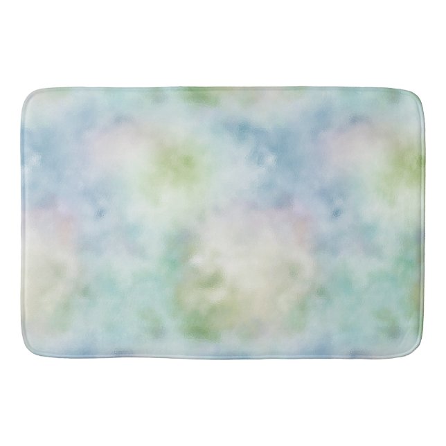 Aqua Blue Mint Mermaid Badematte (Vorderseite)