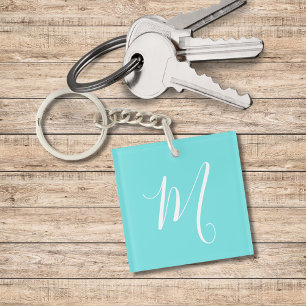 Aqua Blue Monogramme initial
