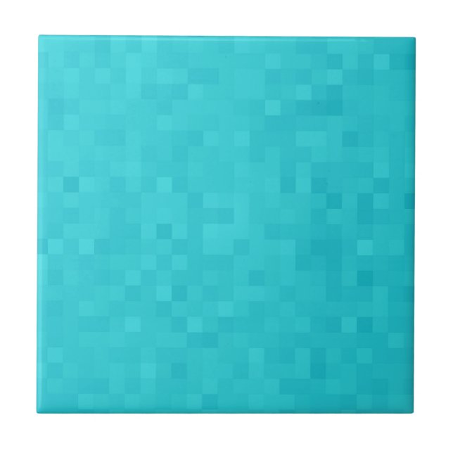 Aqua Blue Mosaic Tile Pattern Fliese (Vorderseite)