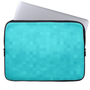 Aqua Blue Mosaic Tile Pattern Laptopschutzhülle