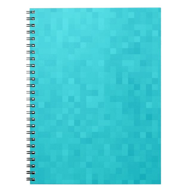 Aqua Blue Mosaic Tile Pattern Notizblock (Vorderseite)