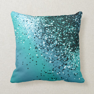 Aqua Blue OCEAN Glitzer #1 #shiny Kissen