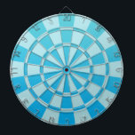 Aqua Blue Ombre Dartscheibe<br><div class="desc">Aqua Blue Ombre Dart Board</div>
