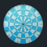 Aqua Blue Ombre Dartscheibe<br><div class="desc">Aqua Blue Ombre Dart Board</div>