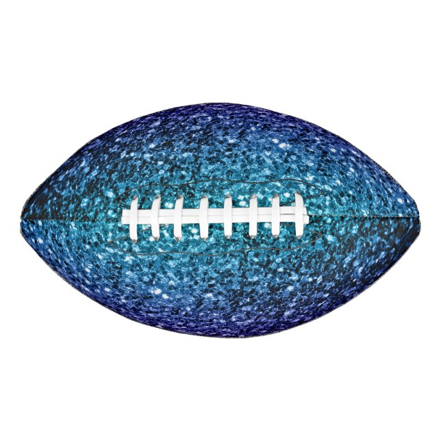 Aqua blue ombre Imitate Glitzer Glitzern Football (Vorderseite)
