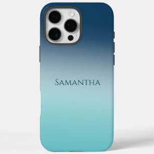 Aqua Blue Ombre iPhone 16 Pro Max Hülle
