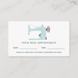 AQUA BLUE PINK SEWING MASCHINE TAILOR EINSTELLUNG VISITENKARTE