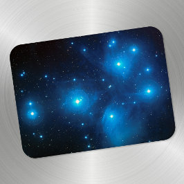Aqua Blue Pleiades Constellation Foto Magnet