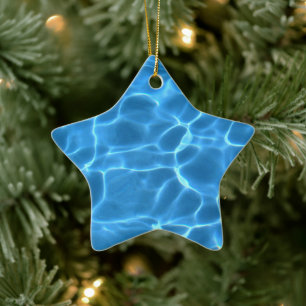 Aqua Blue Pool Keramik Ornament