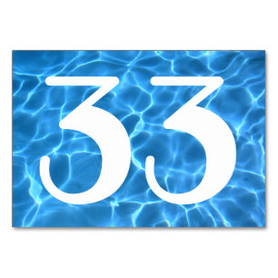 Aqua Blue Pool Tischnummer
