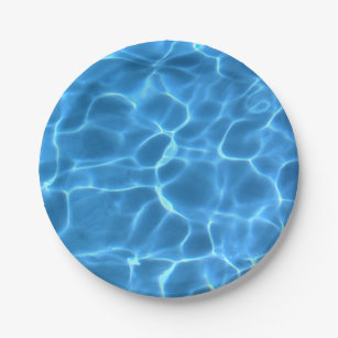 Aqua Blue Pool Wasser Foto Pappteller