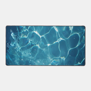 Aqua Blue Pool Water Muster Schreibtischunterlage