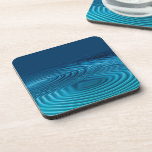 Aqua Blue Ripples Getränkeuntersetzer