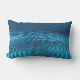 Aqua Blue Ripples Kissen Für Draußen