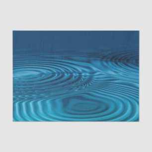 Aqua Blue Ripples Seidenpapier