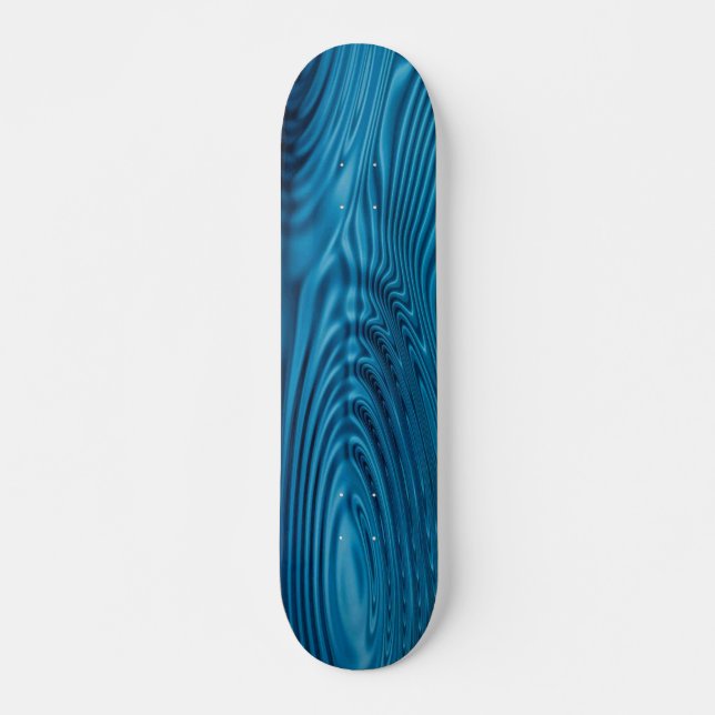 Aqua Blue Ripples Skateboard (Vorne)