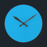 Aqua Blue Runde Wanduhr<br><div class="desc">Aqua Blue Vollfarben Wand Uhr von Gerson Ramos.</div>