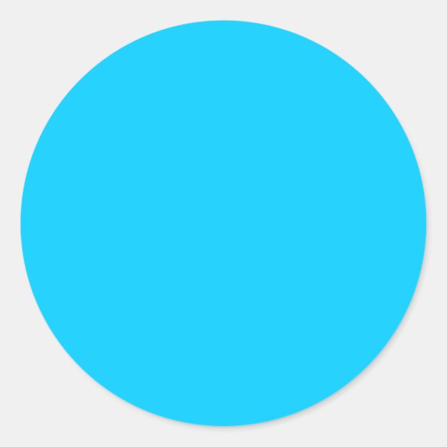 Aqua Blue Runder Aufkleber (Vorderseite)