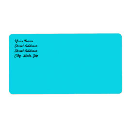Aqua Blue Shipping Label