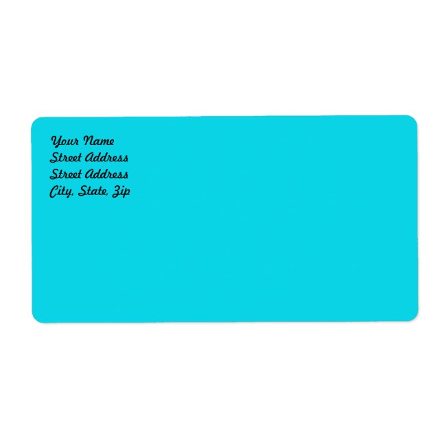 Aqua Blue Shipping Label (Vorne)