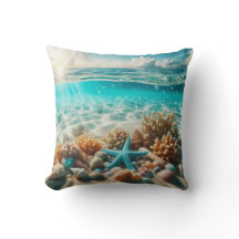 Aqua Blue Starfish Seashell Tropischer Strand