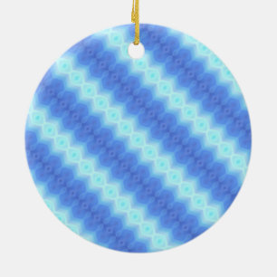 Aqua Blue Strick Crochet Strip Texturmuster Keramikornament