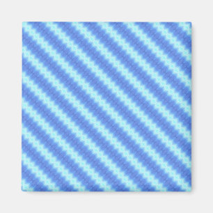 Aqua Blue Strick Crochet Strip Texturmuster Magnet