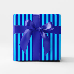 Aqua Blue Stripes 2 Geschenkpapier