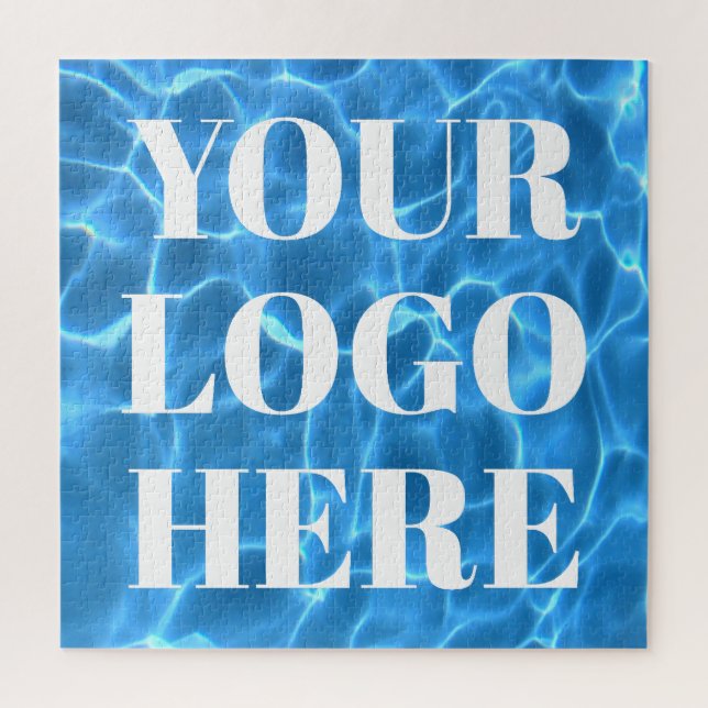 Aqua Blue Swimming Pool Photo for Your Logo (Vertikal)