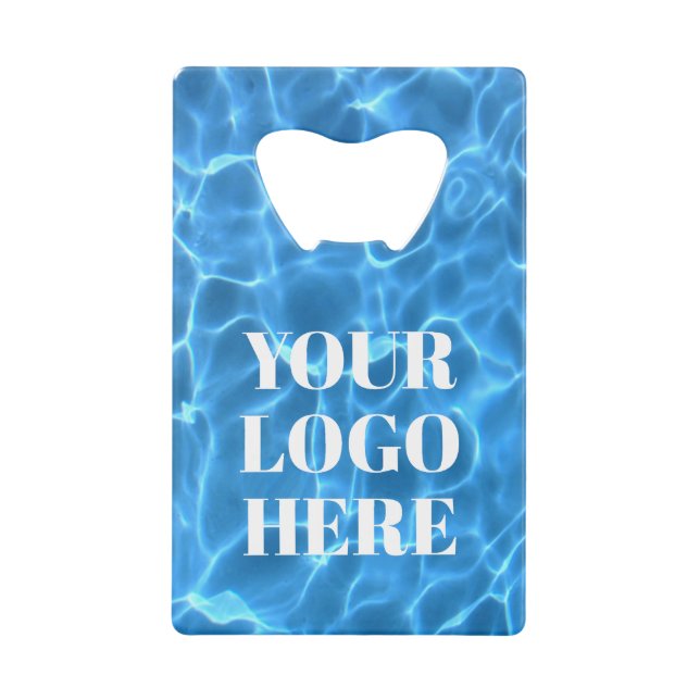 Aqua Blue Swimming Pool Photo for Your Logo (Devant)