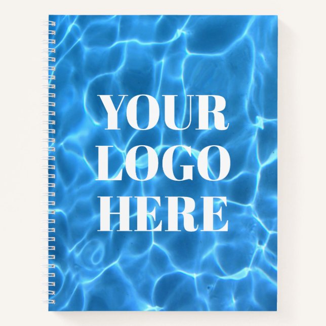 Aqua Blue Swimming Pool Photo for Your Logo Notizbuch (Vorderseite)