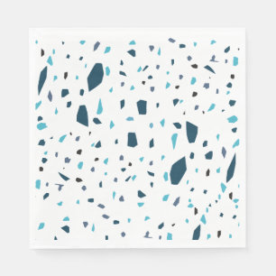 Aqua Blue Terrazzo Serviette