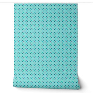 Aqua Blue Turquoise Purple Polka Dot Wallpaper Tapete