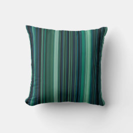 Aqua Blue und aquamarine Streifen Kissen