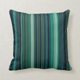 Aqua Blue und aquamarine Streifen Kissen