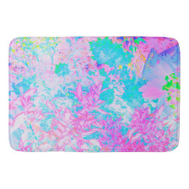 Aqua Blue und Hot Pink Hydrangea Landschaft Badematte