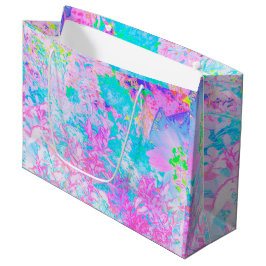 Aqua Blue und Hot Pink Hydrangea Landschaft Große Geschenktüte