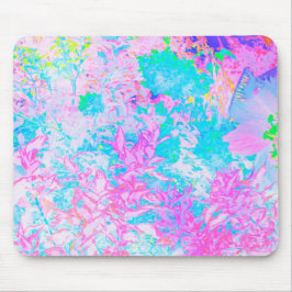Aqua Blue und Hot Pink Hydrangea Landschaft Mousepad