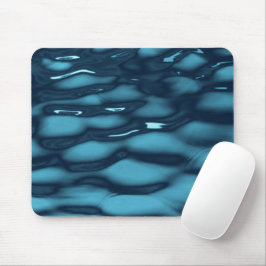 Aqua Blue Water Waves Mousepad