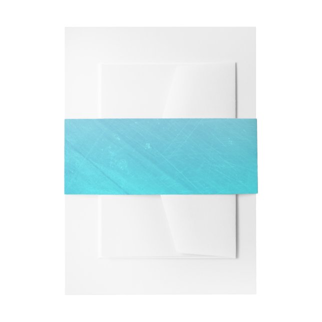 Aqua Blue Wedding Belly Bands Einladungsbanderole (Vorderseite Beispiel)